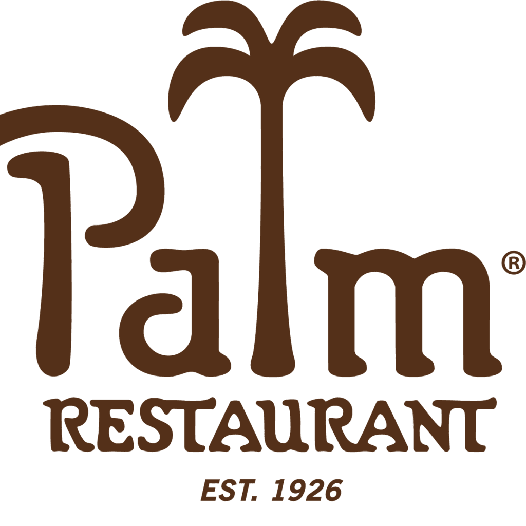 Palm Restaurant logo. Palm Restaurant Las Vegas is located at The Forum Shops at Caesars Palace.